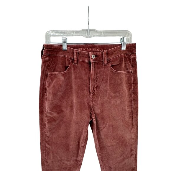 American Eagle Corduroy Hi‎ Rise Jeggings Womens Size 8 Long Casual Fall - Picture 2 of 15